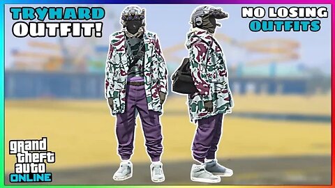 Easy Purple Joggers Invisible Torso Glitch Tryhard Modded Outfit (No Transfer) (GTA Online)