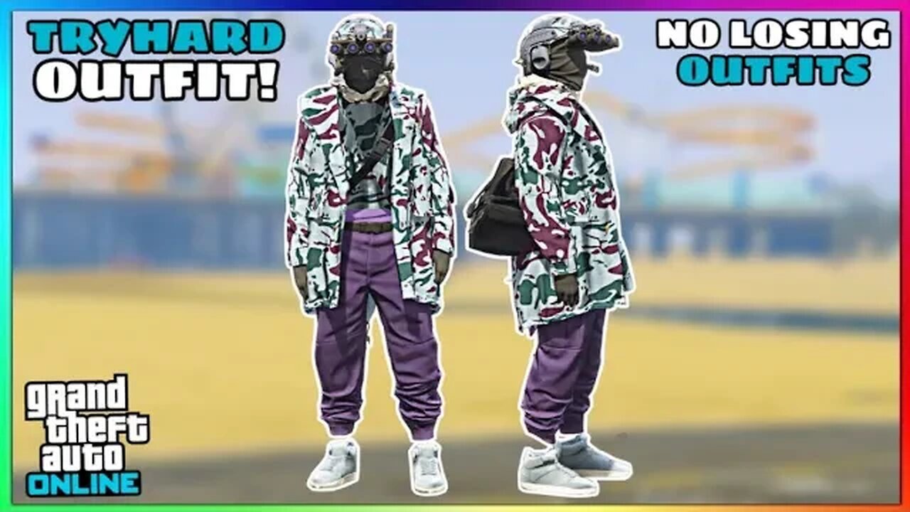 Easy Purple Joggers Invisible Torso Glitch Tryhard Modded Outfit (No Transfer) (GTA Online)