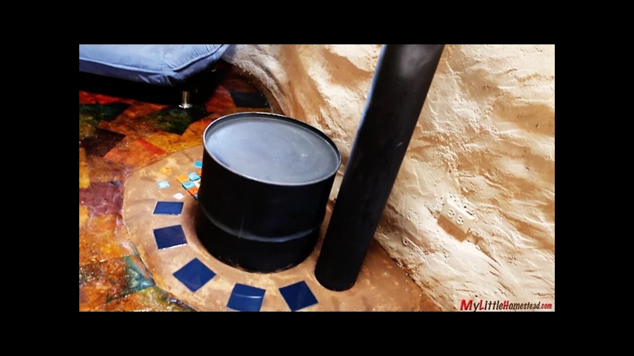 Family Builds Garen's Earthbag Bedroom Pt 2 Interior _ Rocket Stove Radiant Heat, Paperbag Floor