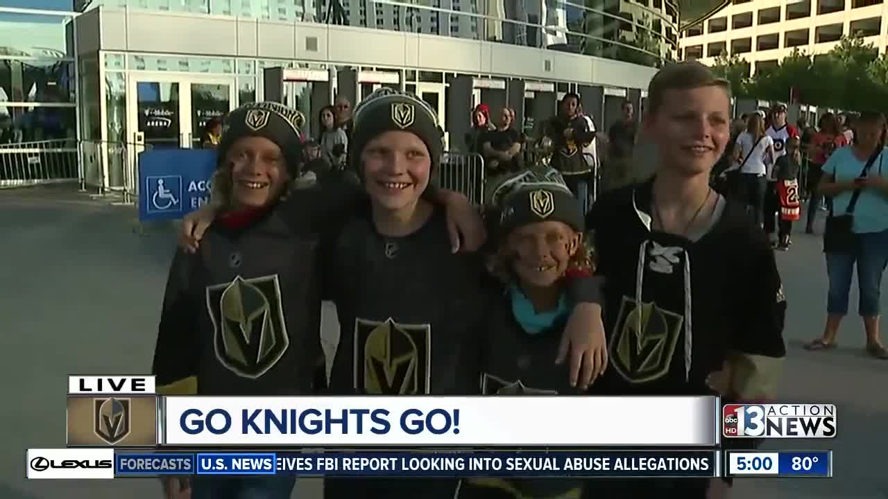 Vegas Golden Knights fans strut fashions before first game
