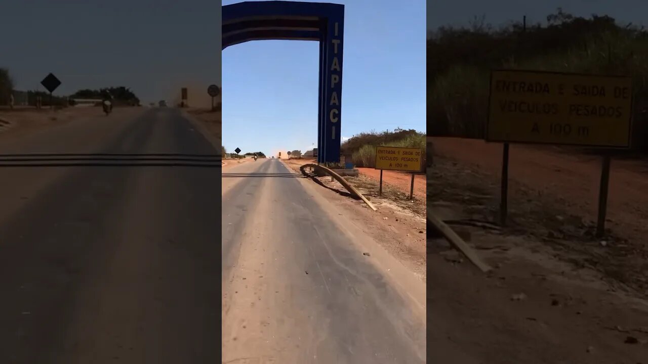 Passando pelo portal da cidade de Itapaci Goiás #moto #motovlog #lugares #brasil #viagens #eua #top