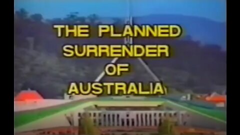 The Planned Surrender of Australia