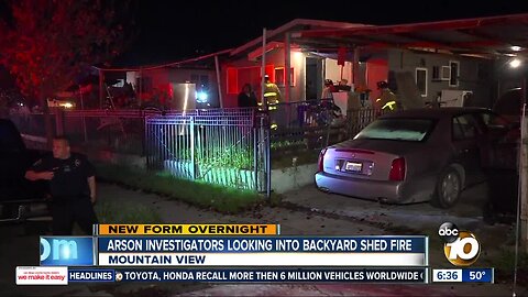 Mountain View backyard shed fire under investigation