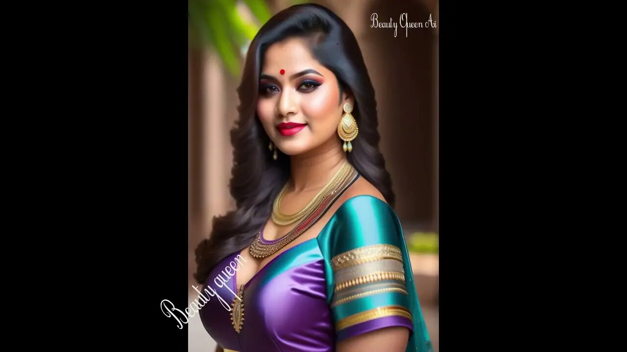 Indian Women Ai Generate Traditional Look Wearing Sree with Blouse Fashion Look Book