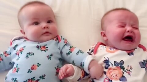 Funny Twins Baby Playing Together - Funniest Baby Video