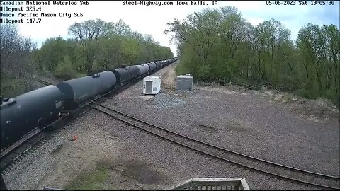 CSX 4586 SD70MAC Leading WB U703 Empty Ethanol in Cedar Falls and Iowa Falls, IA on May 6, 2023