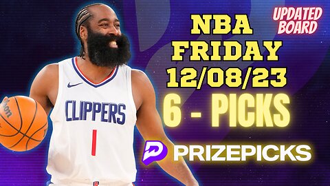 #PRIZEPICKS | BEST PICKS #NBA FLEX FRIDAY | 12/08/2023 | TODAY | BEST BETS | #BASKETBALL | PROP BETS