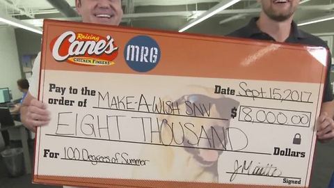 Make-A-Wish of Southern Nevada receives check for 100 Degrees of Summer