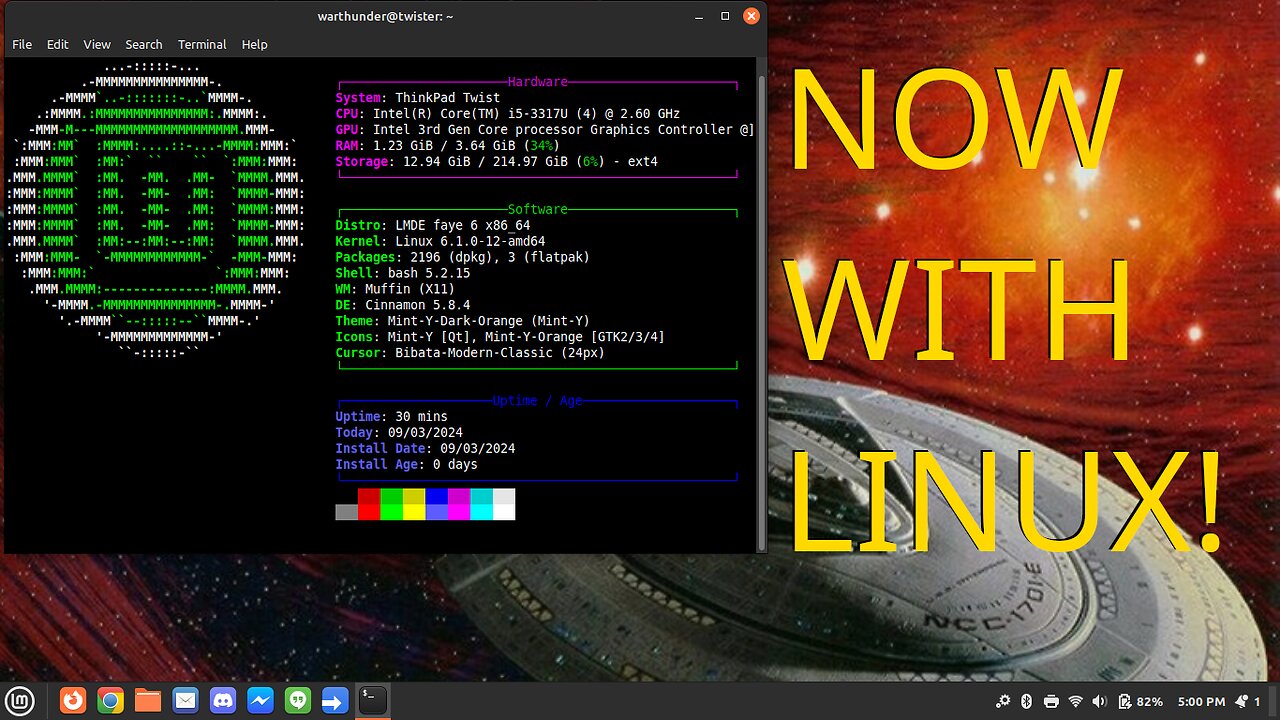 Linux with a Twist (thinkpad twist LMDE)