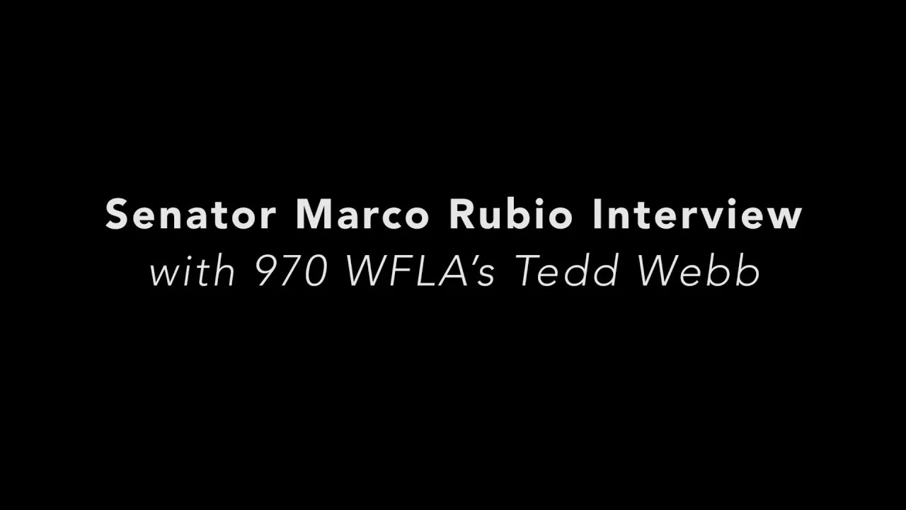 Rubio Bids Farewell to 970 WFLA's Tedd Webb