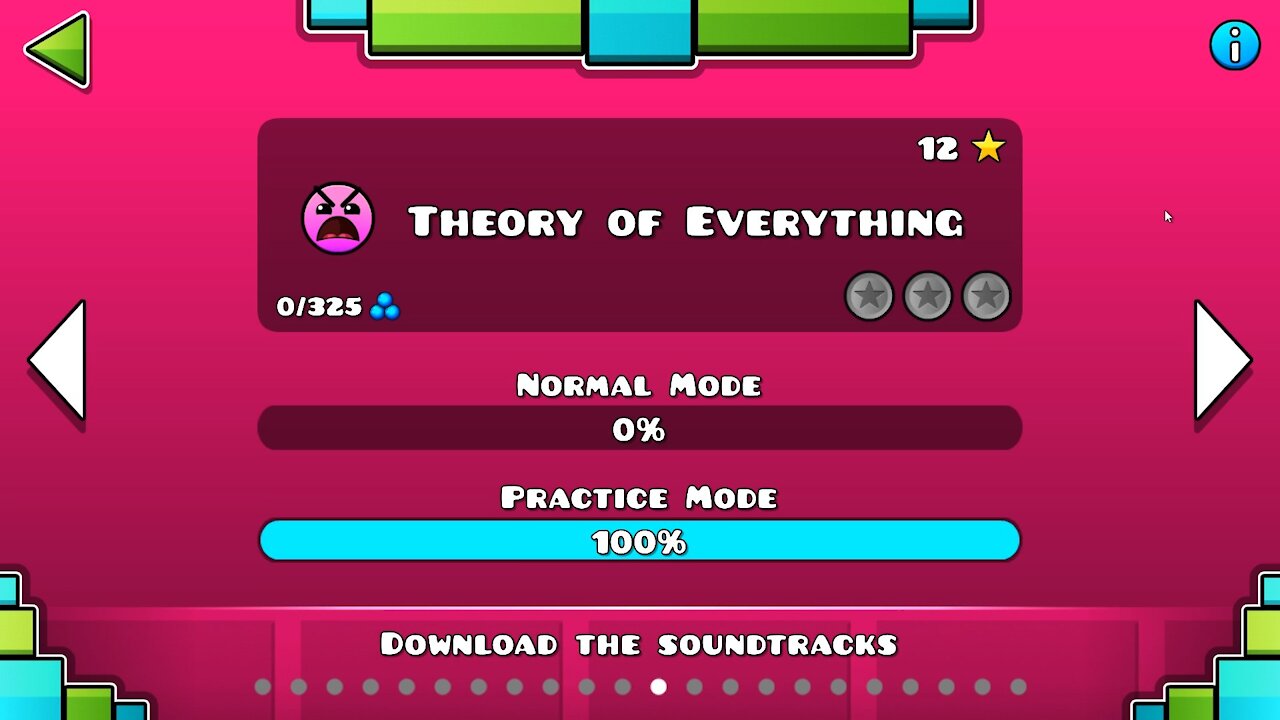 Geometry Dash Level 12 Theory Of Everything Attempt 2