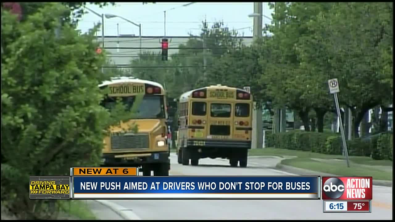 new push aimed at drivers who don't stop for buses