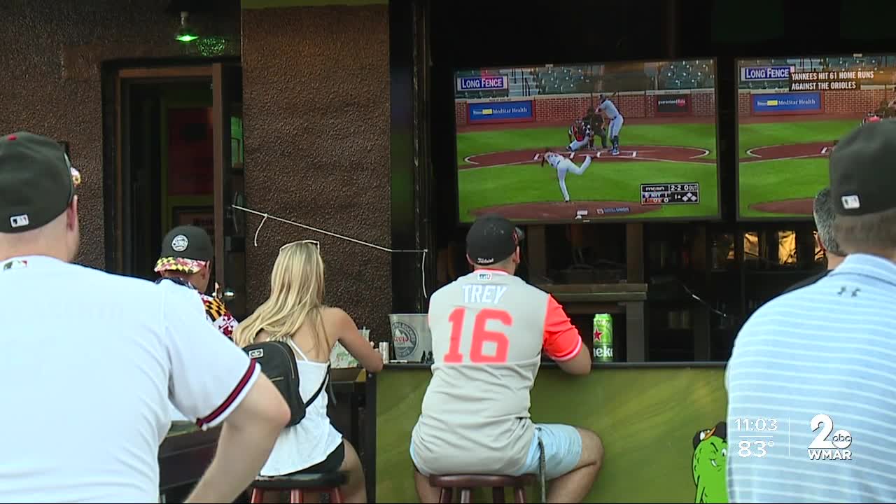 A view of Orioles home opener during a pandemic