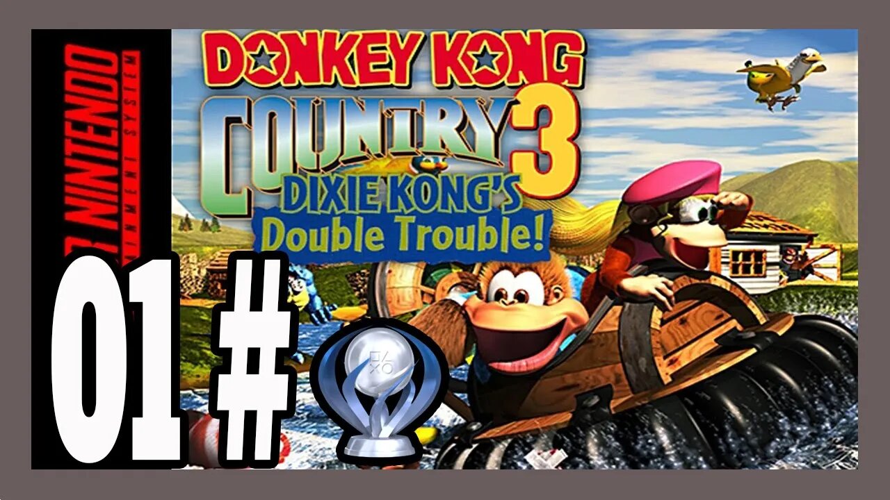 Platinando: Donkey Kong Country 3 PARTE 1 Inicio do Game