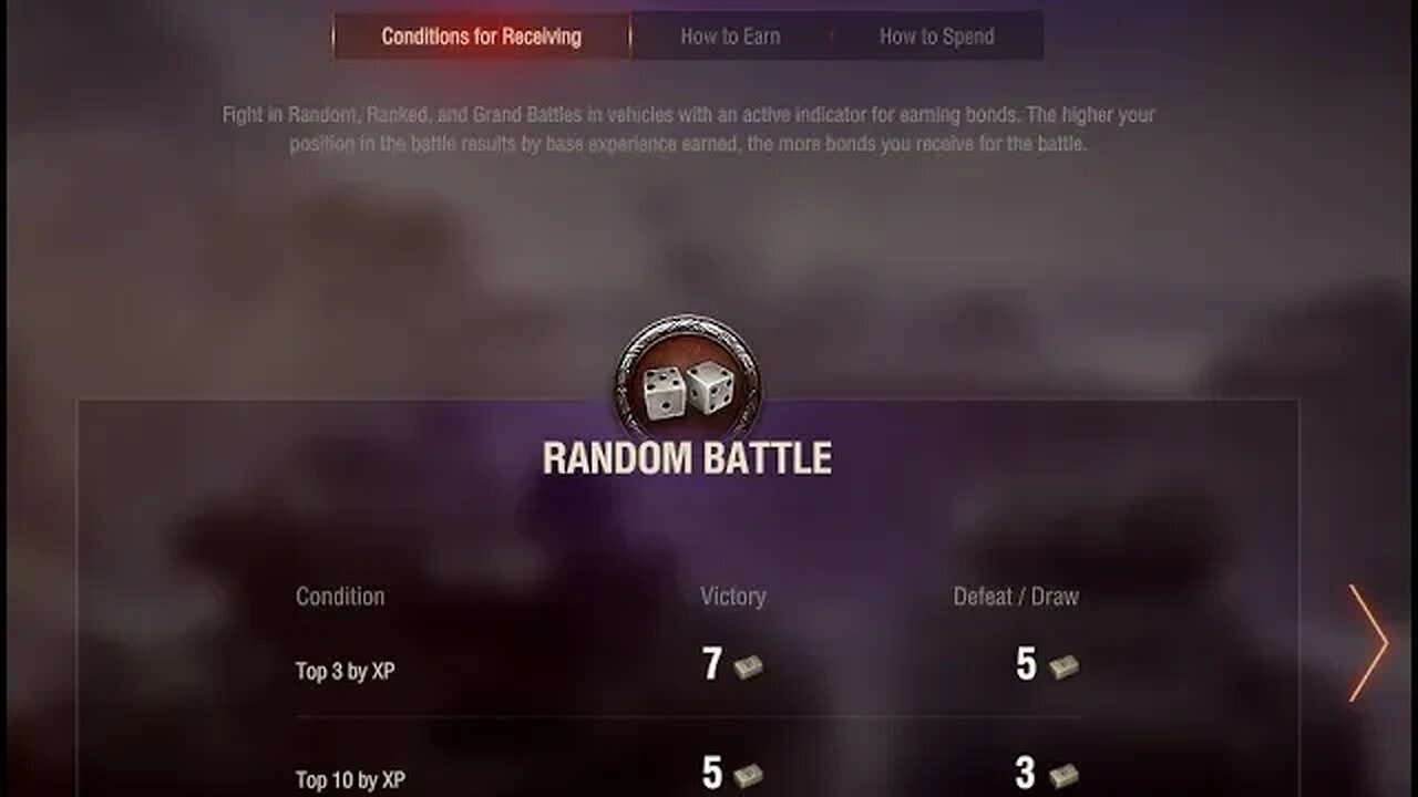 WOT - How to earn bonds