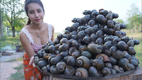 Cook snail soup with noodle recipe and eat - Amazing cooking