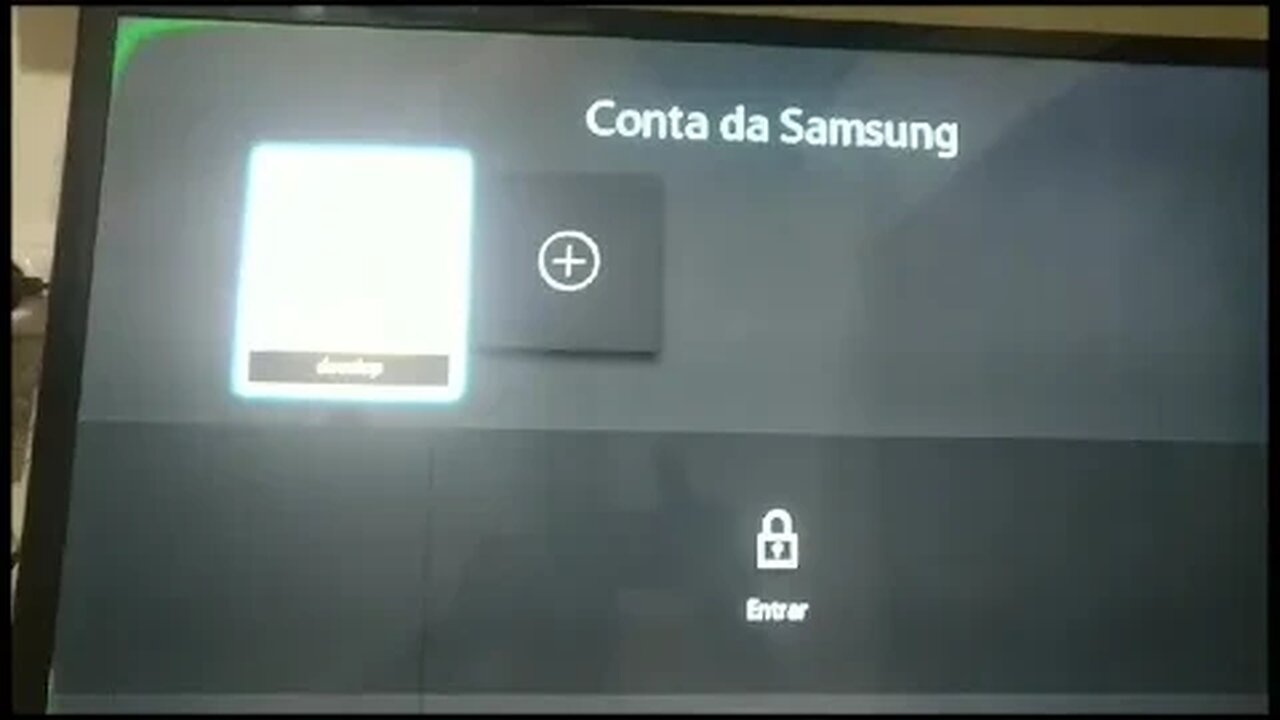 Como vc Criar conta na TV Samsung