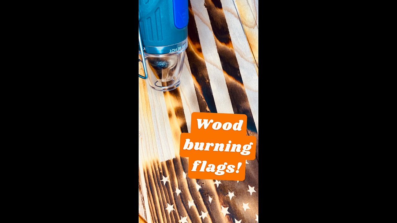 Wood burning American flags with Cricut! First responder, firefighter, police