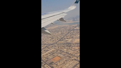 Dubai aeroplane view from sky