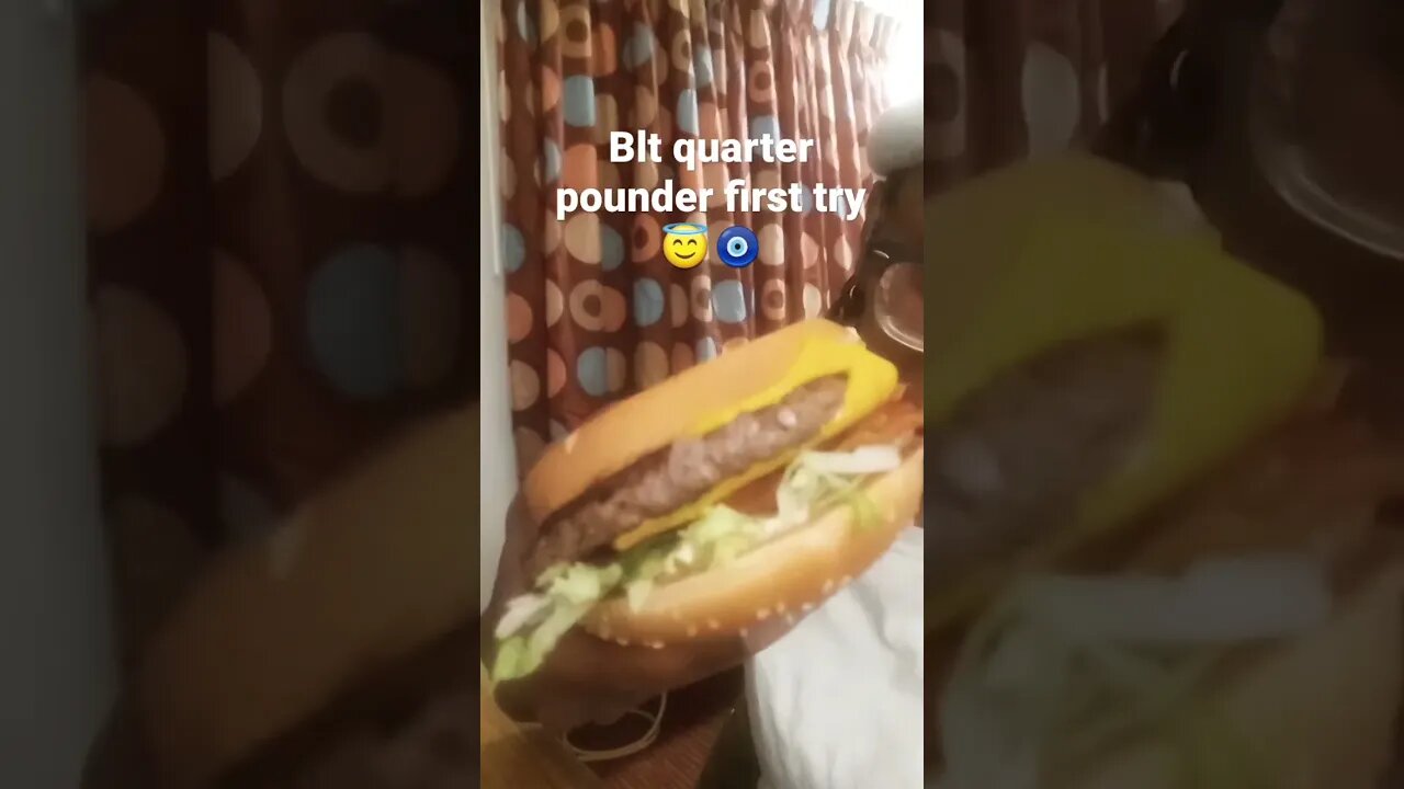 trying the blt quarter pounder from mcdonalds😇🧿