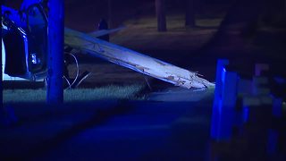 OSHP cruiser crashes into pole during chase