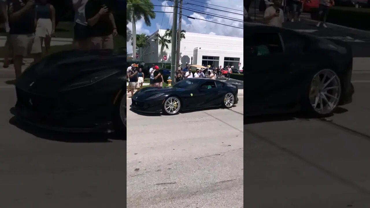 Ferrari 812 Superfast Leaving Exotics & Expresso! #shorts