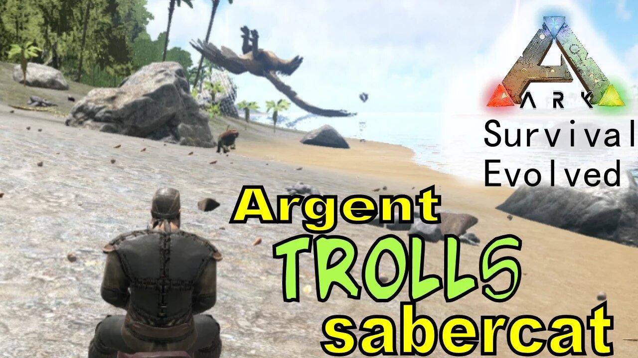 ARK: Survival Evolved - Argent trolls Sabertooth funny glitch