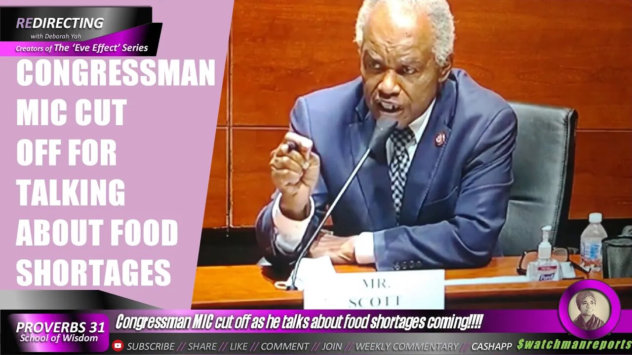 Congressman cut off as he talks about food shortages coming!!!!