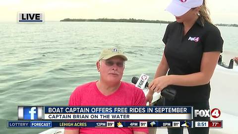 Captain Brian Holaway offers free rides through September