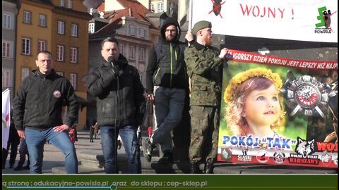 Ppłk Mariusz Krogulski: Pokój Tak - Wojna Nie! Czy leci z nami pilot? Wiec Kamracki Warszawa 12.03.2022