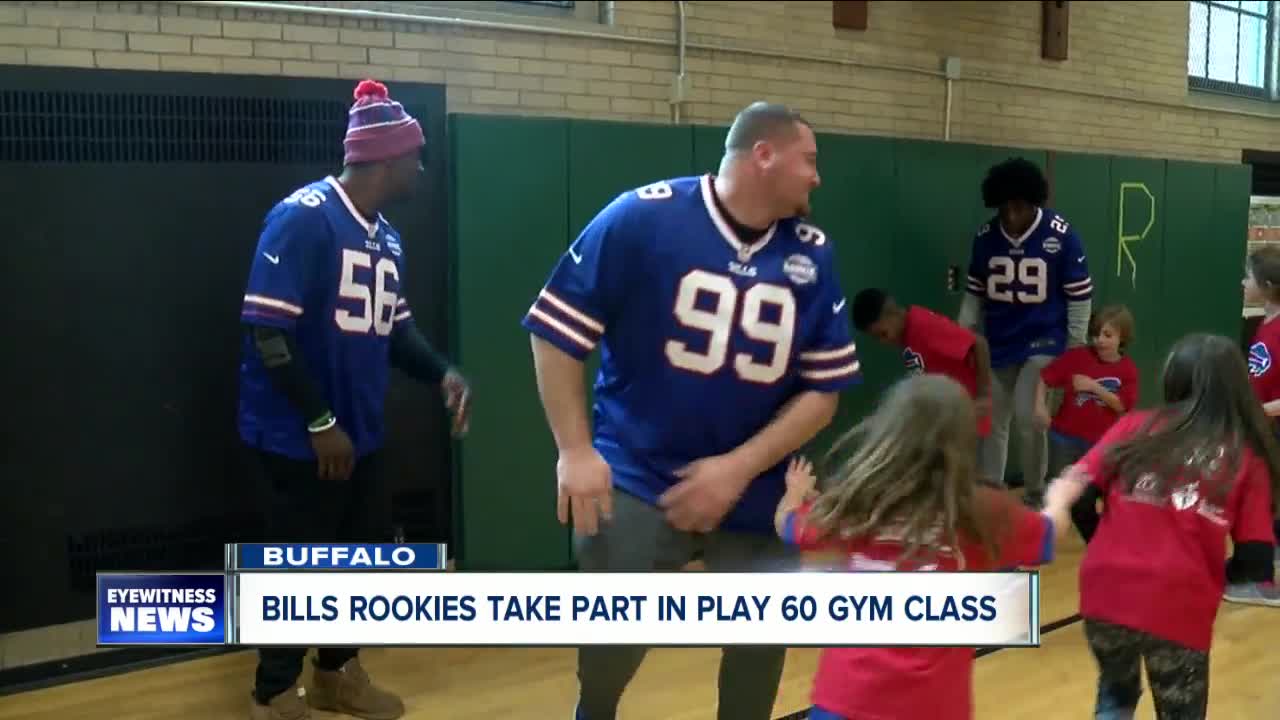 Bills rookies take part in Play 60 gym class