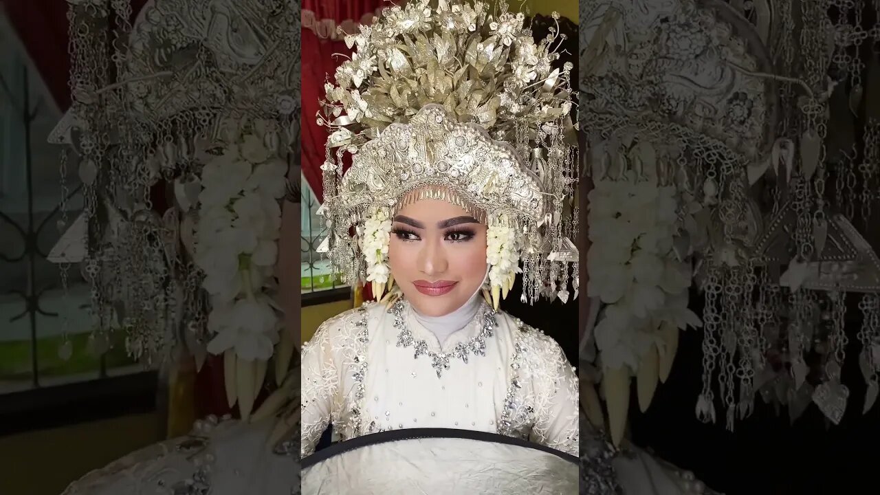 CANTIK BANGET ! PENGANTIN PAKAIAN ADAT PALEMBANG SUMATERA SELATAN INDONESIA #shorts #short