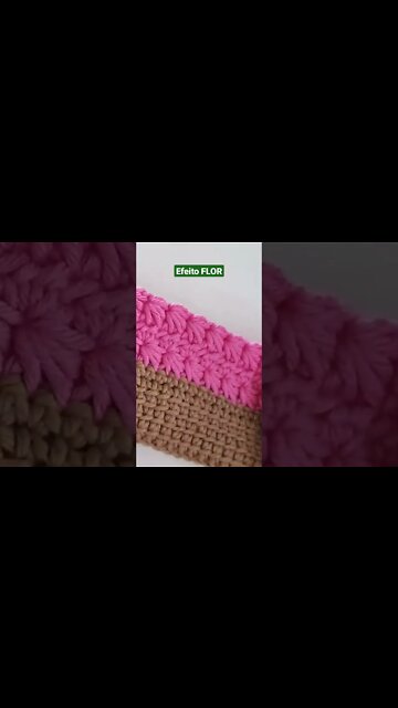 Crochê com efeito flor | Vídeo completo 👇🏼 no link abaixo