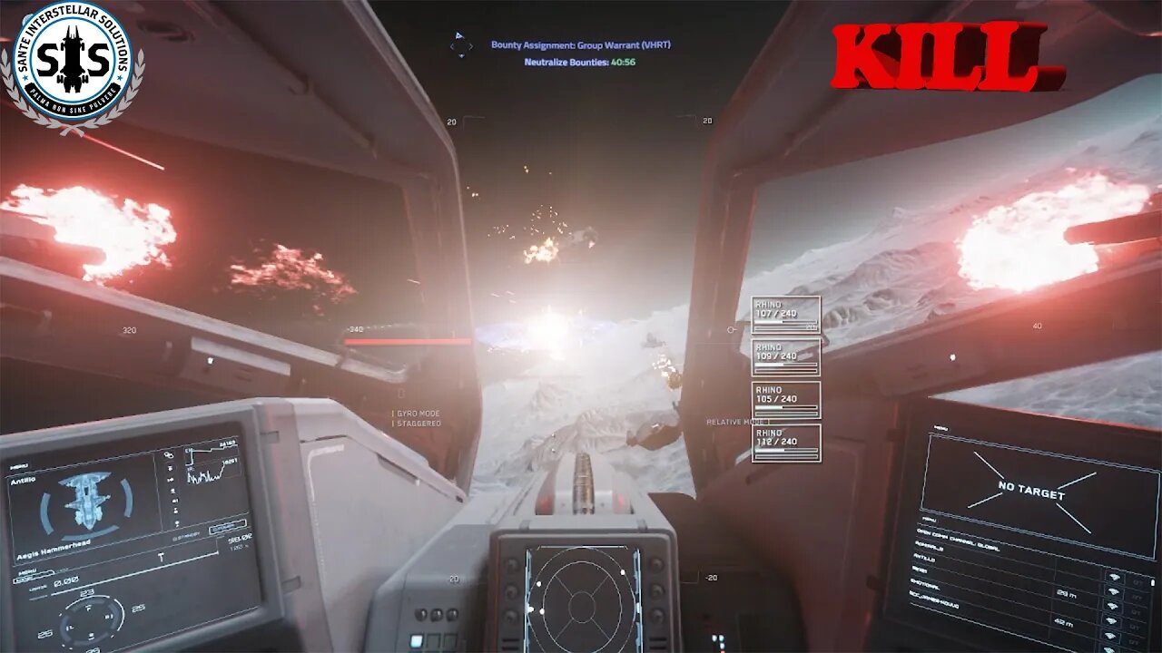 HammerHead Gunship Gunner POV #starcitizen