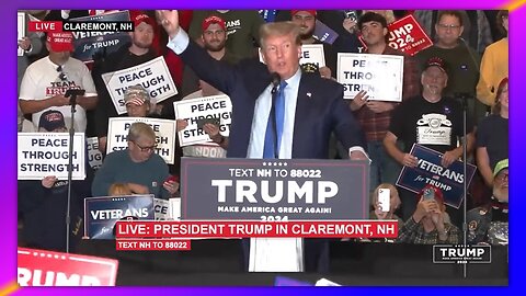 PRESIDENT TRUMP IN CLAREMONT, NEW HAMPSHIRE - NOVEMBER 11, 2023