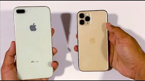 lphone 1 1 pro vs IPhone 8 Plus Speed Test!!