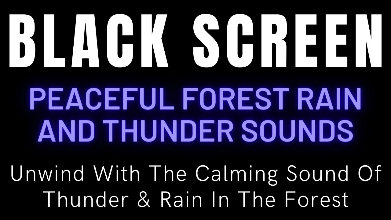 Unwind With The Calming Sound Of Thunder & Rain In The Forest || Relax And Sleep Better