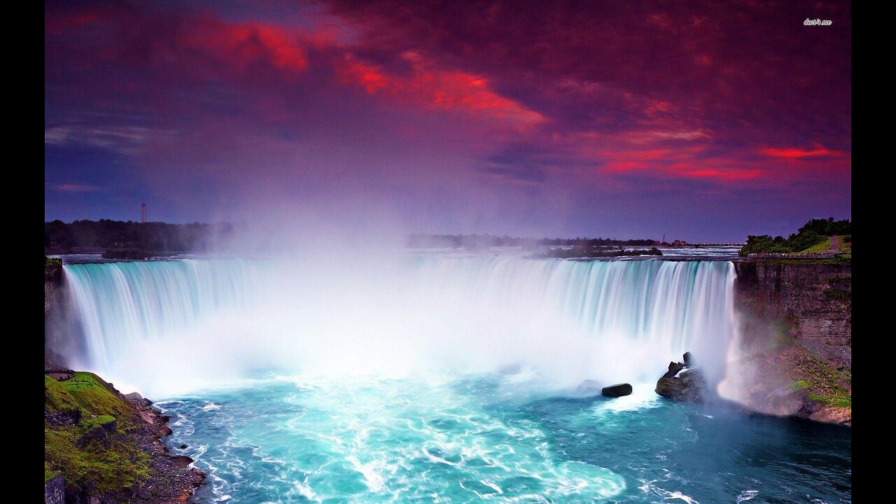 Niagara Falls Waterfall ASMR DARK SCREEN Relaxing Rain Shower Falls Water Study Sleep White Noise