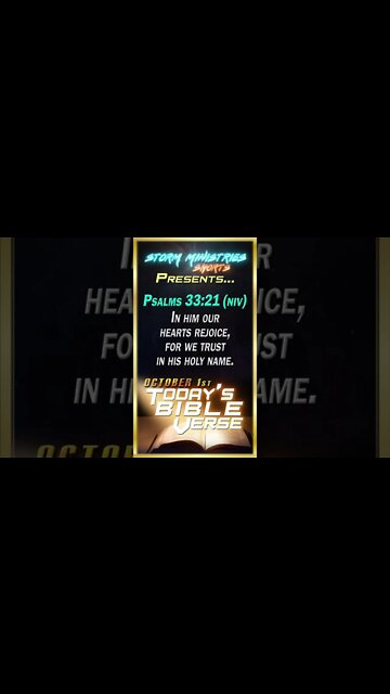 10.01.2022 | STORM MINISTRIES | Daily Bible Verse | Psalms 33:21 (NIV) | #shorts