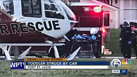 Toddler struck by vehicle in Port St. Lucie