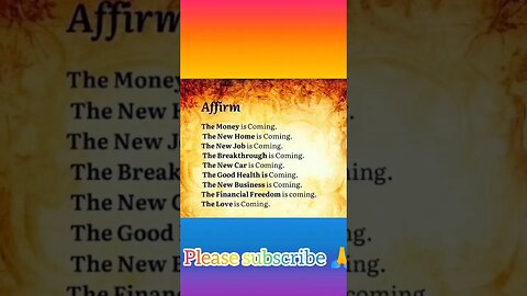 Every Morning affirmations for prosperity