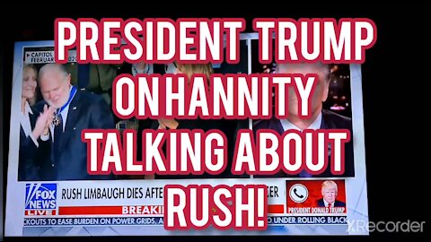 President Trump on Hannity talk about Rush