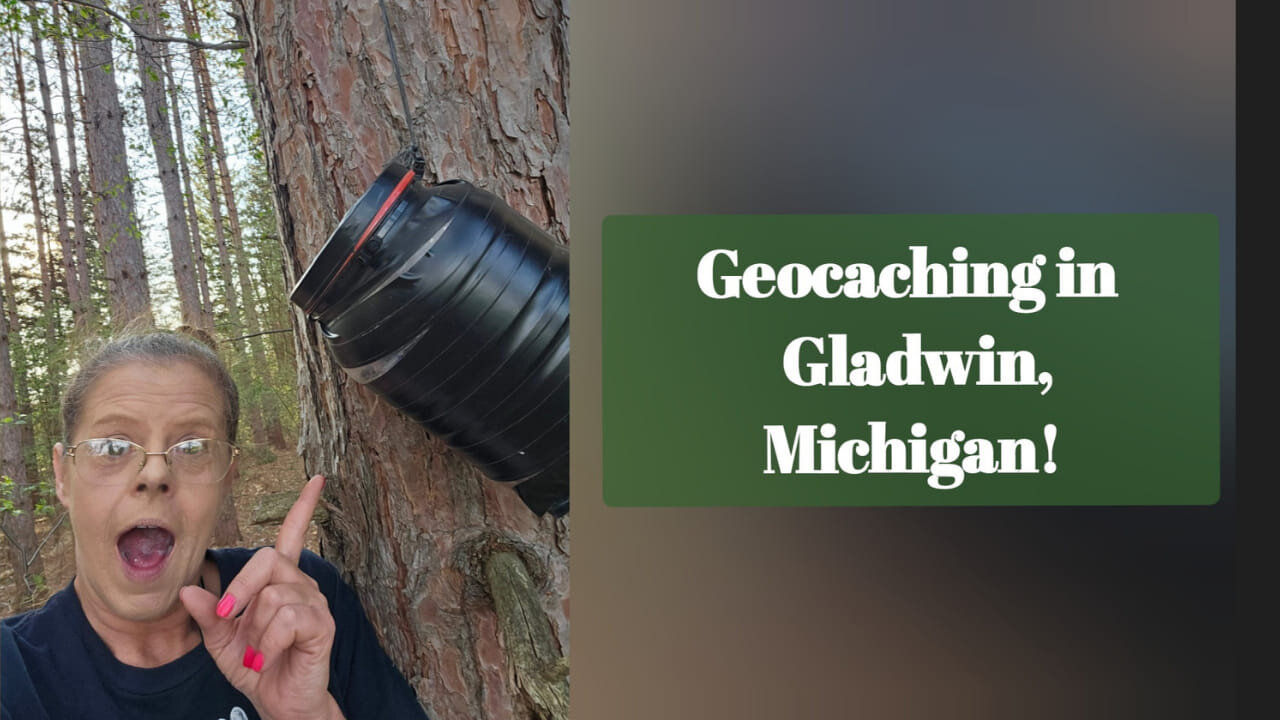 Geocaching in Gladwin, Michigan!