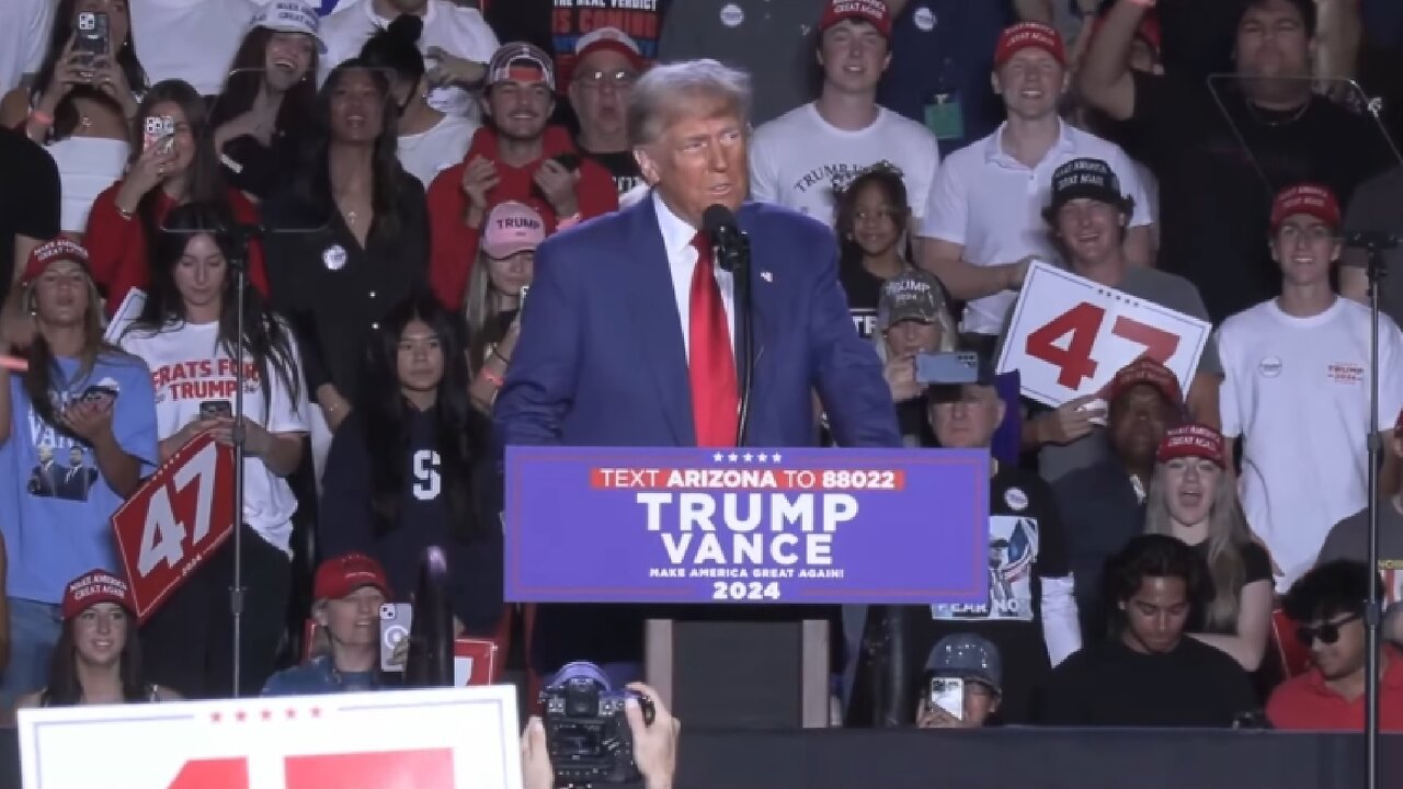 LIVE ~ President Trump Speaks at rally in Tempe Az. ~ October 24 2024