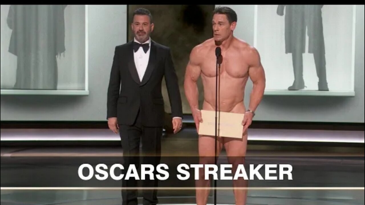 John Cena streaks at the oscars