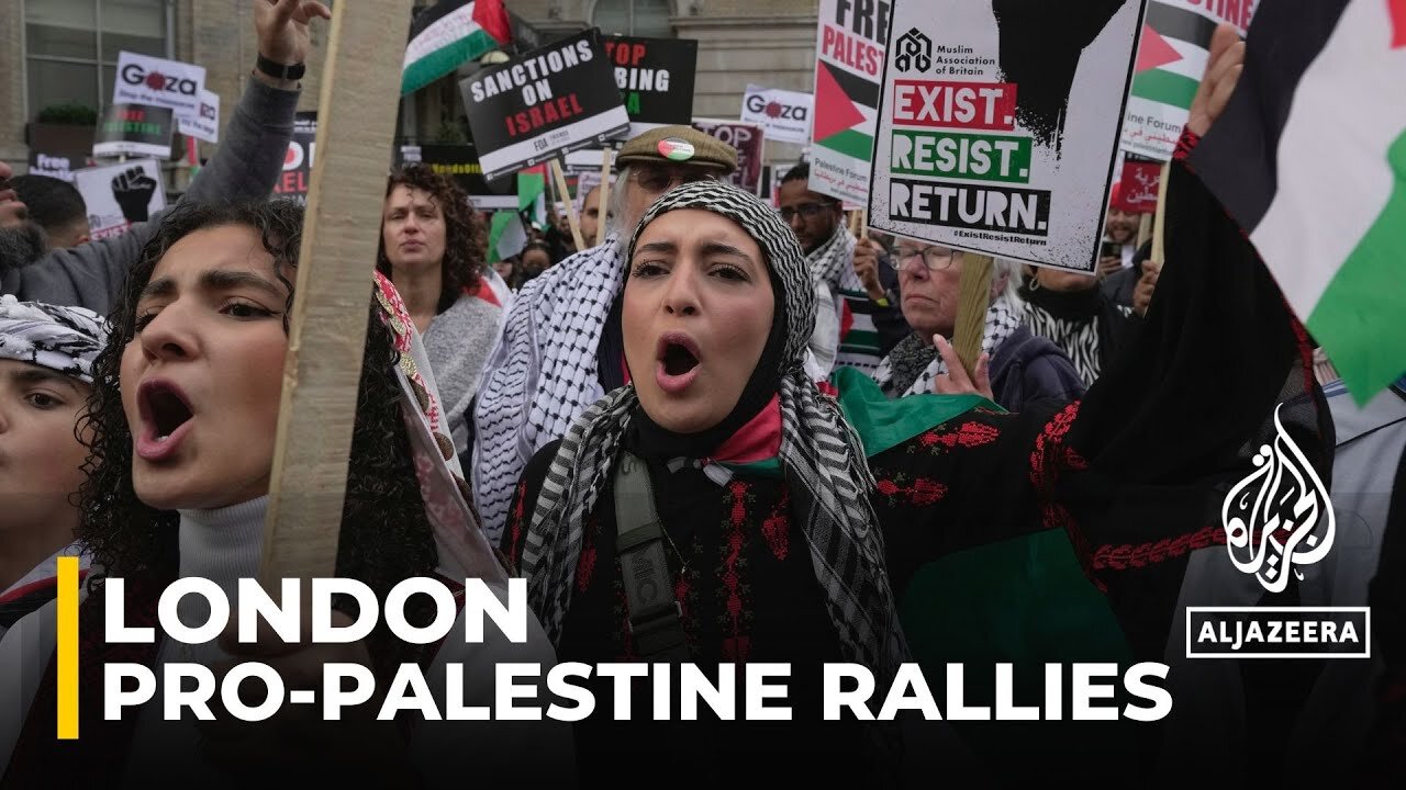 London streets filled by pro-Palestinian demonstrators