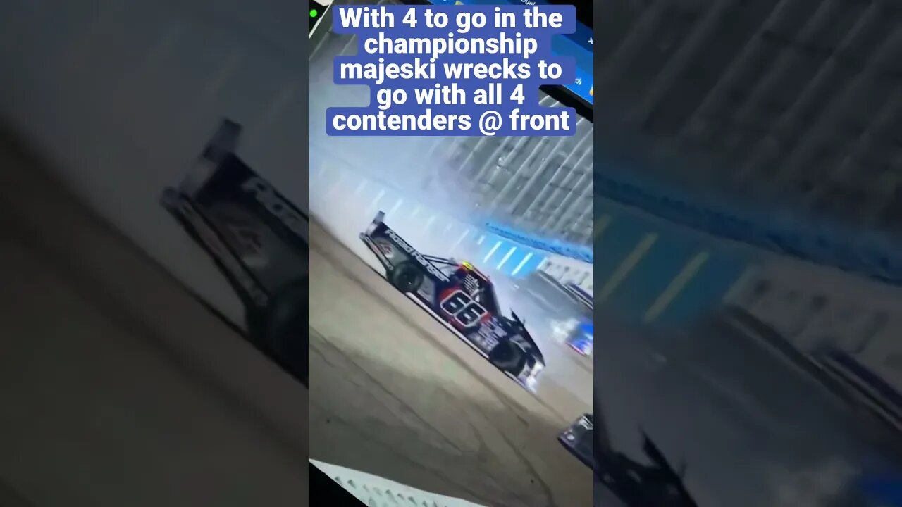 Majeski wrecks with 4 to go to set up 3 truck shootout for the championship