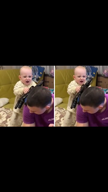 Baby Hilariously Makes Epic Machine Gun Sounds