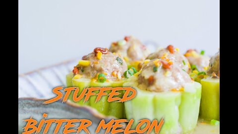 Pork stuffed bitter melon