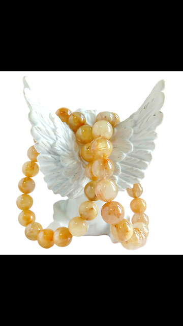 11mm golden Rutilated quartz Round Beaded Bracelet for Men and women 20230927-01-08